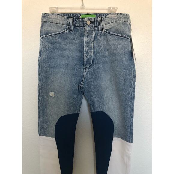 Sandrine Rose Indigo Wide Leg Harem Patchwork Jeans - 26 - Picture 4 of 11